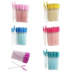 ZCD 600PC 일회용 마스카라 완드 속눈썹 브러쉬 아이 래쉬 확장 접목, 3.85 인치, 나일론, 핑크 블루