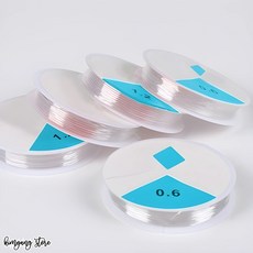우레탄 줄 투명 악세사리 비즈 만들기 목걸이 부자재, 0.5mm(b), 1개, 0.5mm