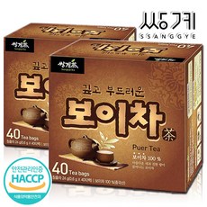 쌍계 쌍계명차 깊고 부드러운 보이차 40+40T중국산, 40개입 × 80개, 40개입, 80개