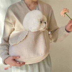 강아지슬링백 이동가방 케이지 포대기 고양이 배낭 캔넬 강아지 A04 이동장 애견 숄더백, 핑크/55, 1개
