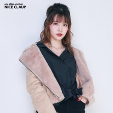 나이스클랍 여성 스웨이드 숏 점퍼 자켓