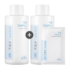 [싸이닉] 더 심플 데일리 로션 260ml 2개+마스크팩, 로션1+1_C02T0000007034