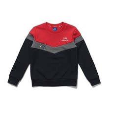 아이더 키즈 [EIDER KIDS] 아동용 가을 컬러 블럭 맨투맨 티셔츠/남아 여아 공용/레이온 및 스판소재로 혼방되어 부드럽고 신축성이 우수한 티셔츠 U32745