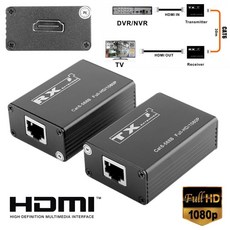 2pcs/1pair HDMI Extender HDMI 송신기 수신기 Extender TX RX 1080P 분배기 어댑터 CCTV DVR NVR 지원 1080P 165MHz|HD, 단일, 1개, 단일