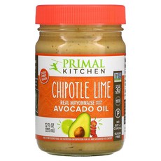 1+1 Primal Kitchen 아보카도 오일 치폴레 라임 마요네즈 355ml 12fl, 2개