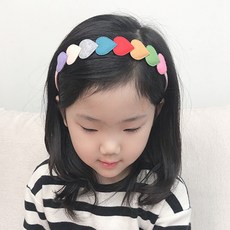 임마누엘 알록달록하트 머리띠