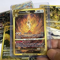 메탈 카드 영어 아르세우스 루기아 기라티나 디아루가 팔키아 VSTAR 골드 다리미 리자몽 VMAX 뮤 게임 컬렉션 DIY