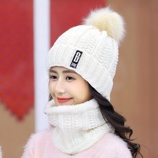 홍전 단건 여성 추가 융털 비니모자 학생 보온 스타일리쉬 라이딩모자