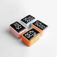 LED 미니 타이머 공부 쿠킹 요리 주방 무소음 밝기조절 업소용 스톱워치, 1개, 오렌지