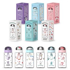 산리오 우주 캡슐 피규어 트라이탄 텀블러 물통 보틀 물병 500ml 6종, 포차코, 1개