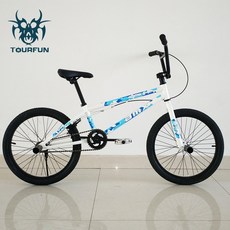 BMX 비엠엑스 자전거 묘기자전거 20인치 스포츠자전거 고급 입문자 부티크 익스트림 스포츠 스턴트 트릭 멋진 등반 테이블, 흰색 위장 업그레이드 버전