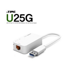 (ipTime) USB 3.0 A타입 to RJ45 기가 유선 랜카드 어댑터 2.5G U25G, 1개