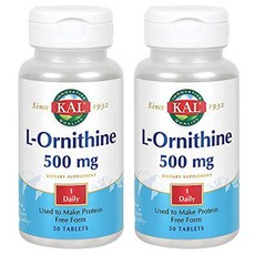 Kal L-오르니틴 500mg 타블렛, 50개입, 2개, 50정