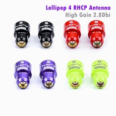 롤리팝안테나 미니안테나 높은 이득 28Dbi 58G 4 RHCP FPV 송신기수신기 SMARPSMA RC 레이싱 드론 부품, 3)1pcs Green SMA