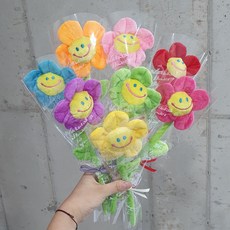 바나나스푼 스마일꽃 한송이 1송이 꽃다발 8컬러, 옐로우