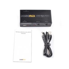 DOREMiDi 고속 USB MIDI 호스트 박스 MIDI 키보드용 1in 1 Out 16 채널 MIDI 인터페이스 전기 블로우 튜