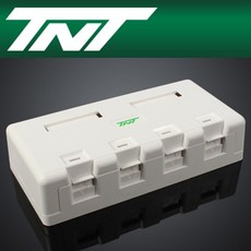 HA무배 TNT NM-TNT64 노출형 4포트 아울렛 박스 통신자재 // 구내공사 랜자재, 1개, 기본값, 기본값