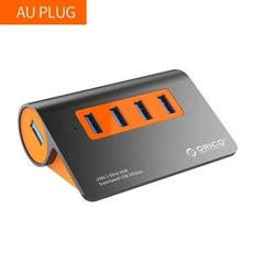 ORICO USB OTG 분배기 USB 여러 포트 확장 12V 전원 어댑터 포함 컴퓨터 주변기기 USB 3.1 Gen2 허브 10Gbps 알루미늄, AU PLUG, 한개옵션2