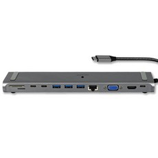 가이라 C타입 USB멀티허브 맥북허브 노트북 확장형 HDMI VGA RGB 출력 썬더볼트 도킹스테이션, 12IN1멀티허브포트