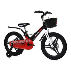노블키즈 매그넘D 16인치 마그네슘 보조바퀴 아동용자전거, 블랙 미조립