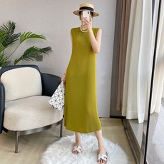[플리츠무드] [PLEATS] 네르 민소매 플리츠 롱원피스
