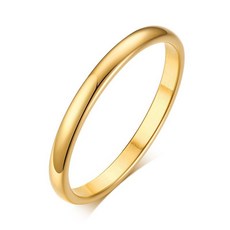 여성용 너클 로프 트위스트 링 스테인레스 스틸 웨딩 밴드 여아용 스태킹 쥬얼리 1.5mm 2mm, 34) 9 - 2mm Gold 색상, 없음