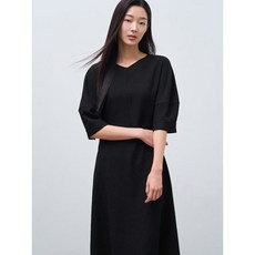 빈폴레이디스 울 V넥 7부 퍼프 원피스 블랙 (BF4271C065)