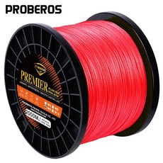 낚시줄 PROBEROS 300M & 500M 1000M 2000M 9 스탠드 PE 낚싯줄 빨강/녹색/회색/노랑/파랑 8 줄 꼰 40LB-300LB 라인, 197.2000M9X Grey - 0.8mm-260lb