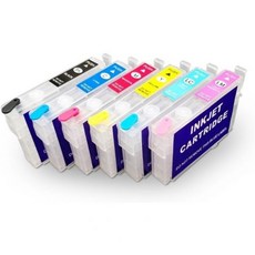 6가지 색상세트 T0851NT0856N 리필 가능 잉크 카트리지 엡손 스타일러스 사진 T60 1390 R1390 프린터 8585N 851N