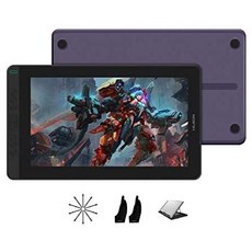 2020 Huion Kamvas 13 Android Support Drawing Tablet Monitor with Full Laminated Screen Battery-Free, One Color_Purple with Stand, One Color, 상세 설명 참조0
