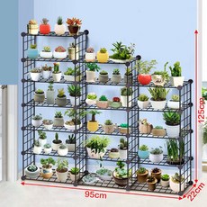 라오농 화분대 철공예 다층 조합 접이식 베란다 거실 실내 다육 창문턱 작은꽃 선반00 T17-3열 7단 1개, T22-3열 5,6,7단 계단 * 1개