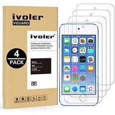 [4 팩] iVoler [강화 유리] 화면 보호기 호환 아이팟 터치 7G 2019 6G 5G (7 세대 6 세대 5 세대) 0.2mm, One Color_One Size, 상세 설명 참조0, One Size