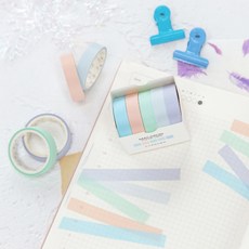 DSM 감성디자인4 마스킹테이프 5개입, 1세트, 드리즐