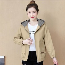 아톰닉 여성용 후드 집업 오버핏 자켓 봄가을 데일리 루즈핏 패션 빅사이즈 캐주얼 아웃 도어
