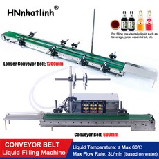 완전 자동 컨베이어 벨트 조립 라인 더블 헤드 액체 분배 및 충전 기계 T200 1200mm, Length 600mm, 110V, 1개