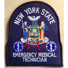 New York State Emergency Medical Technician EMT Uniform Patch - Navy, 1개