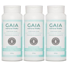 가이아 Gaia Natural Baby 내추럴 베이비 파우더 200G 3개