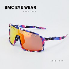 비엠씨 BMC 신형 고글 선글라스 롱토스 9406-F01 워터프린트프레임 레드미러렌즈