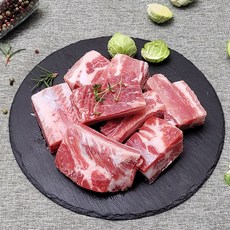누리푸드 돼지 갈비찜용 큐브 삼겹갈비(스페어립) 400g