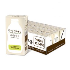 상하목장 유기농 흰우유 190ml x 24팩, 상세페이지 참조