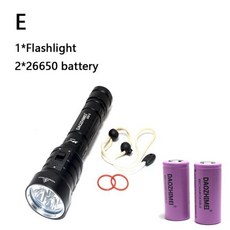 써치라이트 수중랜턴 충전식랜턴 8000 루멘 DX4S LED 다이빙 손전등 IPX8 방수 전문 다이버 라이트 4 * XM-L2 수중 작업 랜턴
