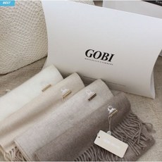 GOBI 고비 캐시미어 오가닉 산양자수 머플러/몽골캐시미어100 남자 여자 목도리 커플 크리스마스 선물
