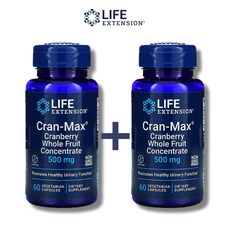 2세트 라이프익스텐션 크랜맥스 500mg 60정 크렌베리 유리나리, 2개
