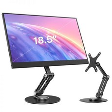 휴대용모니터거치대 포터블 모니터 태블릿 거치대 EVICIV 75mm VESA 데스크 걸이 걸게 싱글 스탠드 독립형 10인치~185인치 컴퓨터 화면 높이 기울기 회전 iPhoneiP, 1개