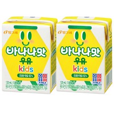 빙그레 바나나맛 우유 키즈 120ml x 72팩, 72개