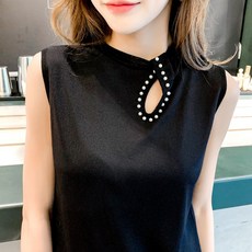 쿨조끼 예외 9114독특 비딩장식 망사 조끼 이너셔츠 민소매 여름시즌