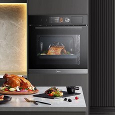 데크오븐 업소용 오븐 광파 Midea 내장형 스팀 그릴 프라이 TFT 컬러 스크린 스마트 피자 R7Pro 70 리터 대용량 가정용 전기 3 in 1, 4.R7Pro  AU