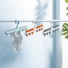 집게 옷걸이 모자걸이 빨래집게, 색상:화이트오렌지, 1개