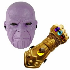 디작소 가면 할로윈분장 Thanos 마스크 무한 장, 1인피니티글러브