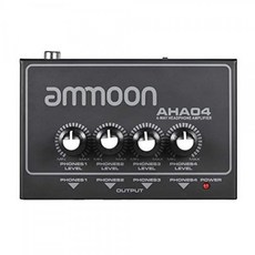 ammoon 헤드폰 앰프 휴대용 헤드폰 앰프 4 웨이 1 / 4 인치 및 1 / 8 인치 입력 출력 RCA 스테레오 입력 볼륨 컨트롤 AHA